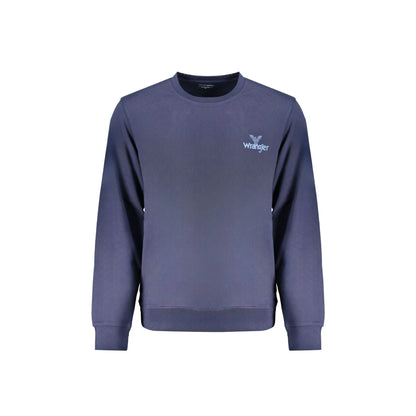 Wrangler Felpa Uomo Blu Girocollo Garzata Stampa Logo Felpe - foto prodotto