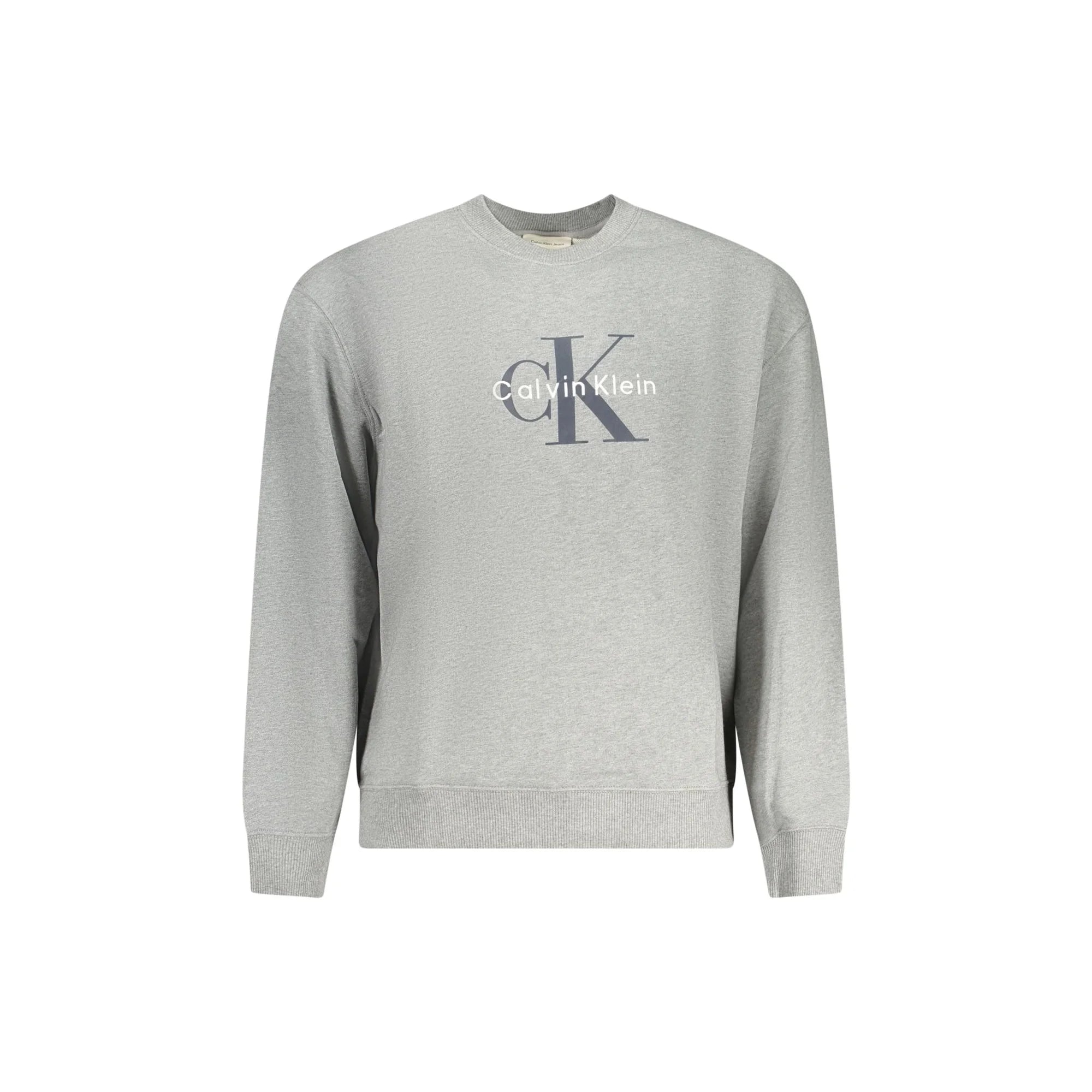 Calvin Klein Felpa Maniche Lunghe Uomo Grigia Stampa Felpe Grigio - foto prodotto