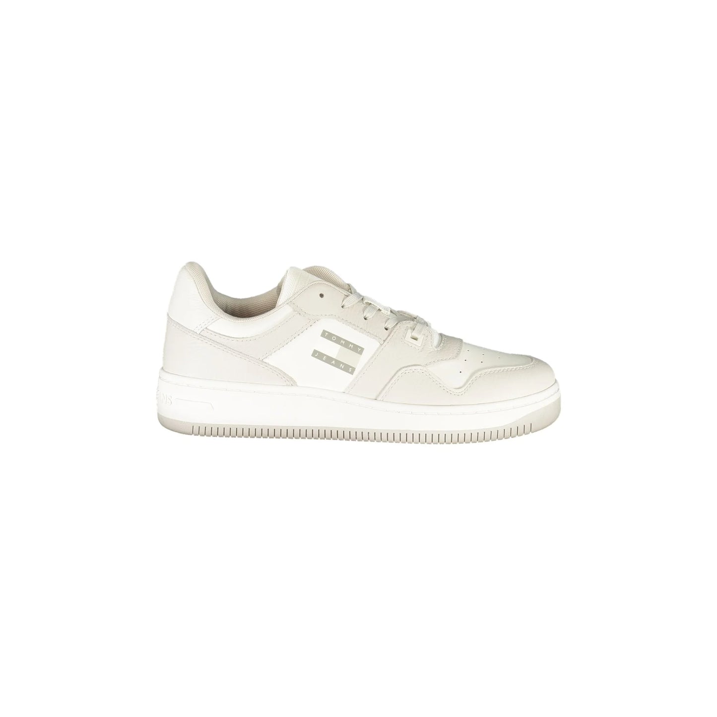TOMMY HILFIGER Calzatura Sportiva Uomo Bianca con Dettagli Grigio Chiaro Sneakers Bianco - foto prodotto