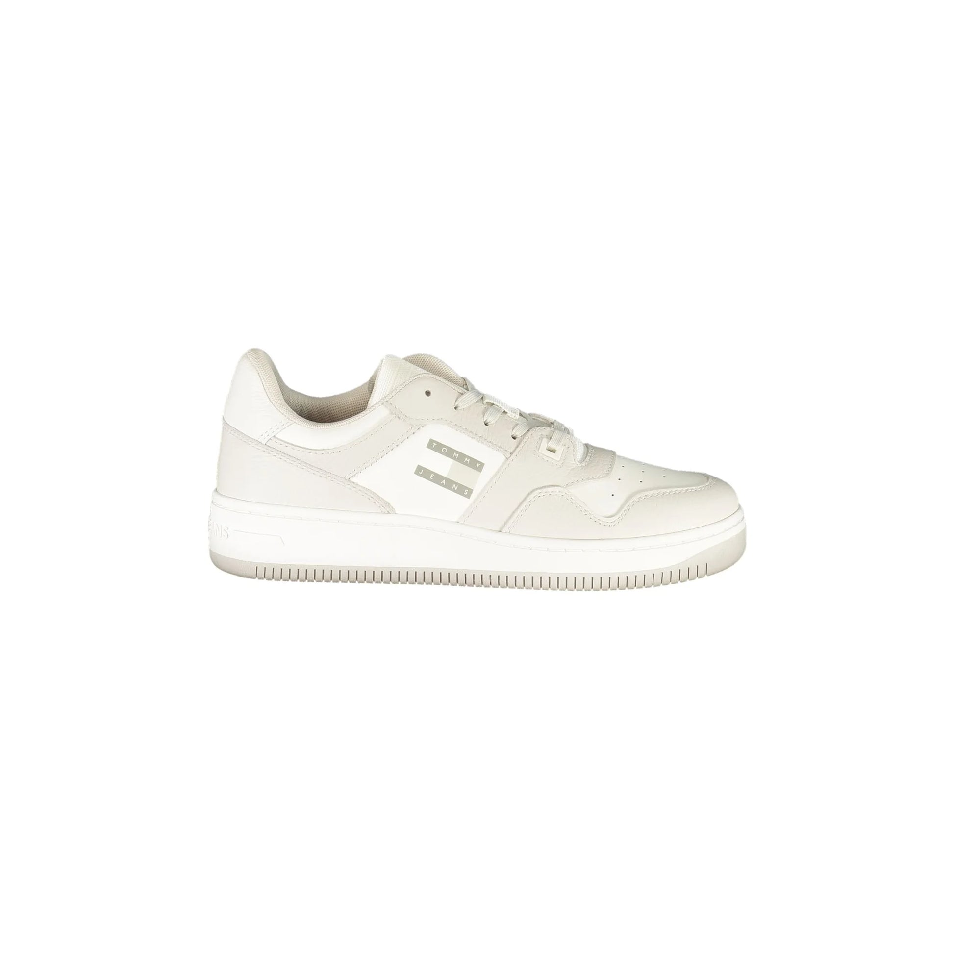 TOMMY HILFIGER Calzatura Sportiva Uomo Bianca con Dettagli Grigio Chiaro Sneakers Bianco - foto prodotto