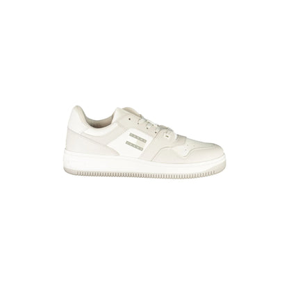 TOMMY HILFIGER Calzatura Sportiva Uomo Bianca con Dettagli Grigio Chiaro Sneakers Bianco - foto prodotto