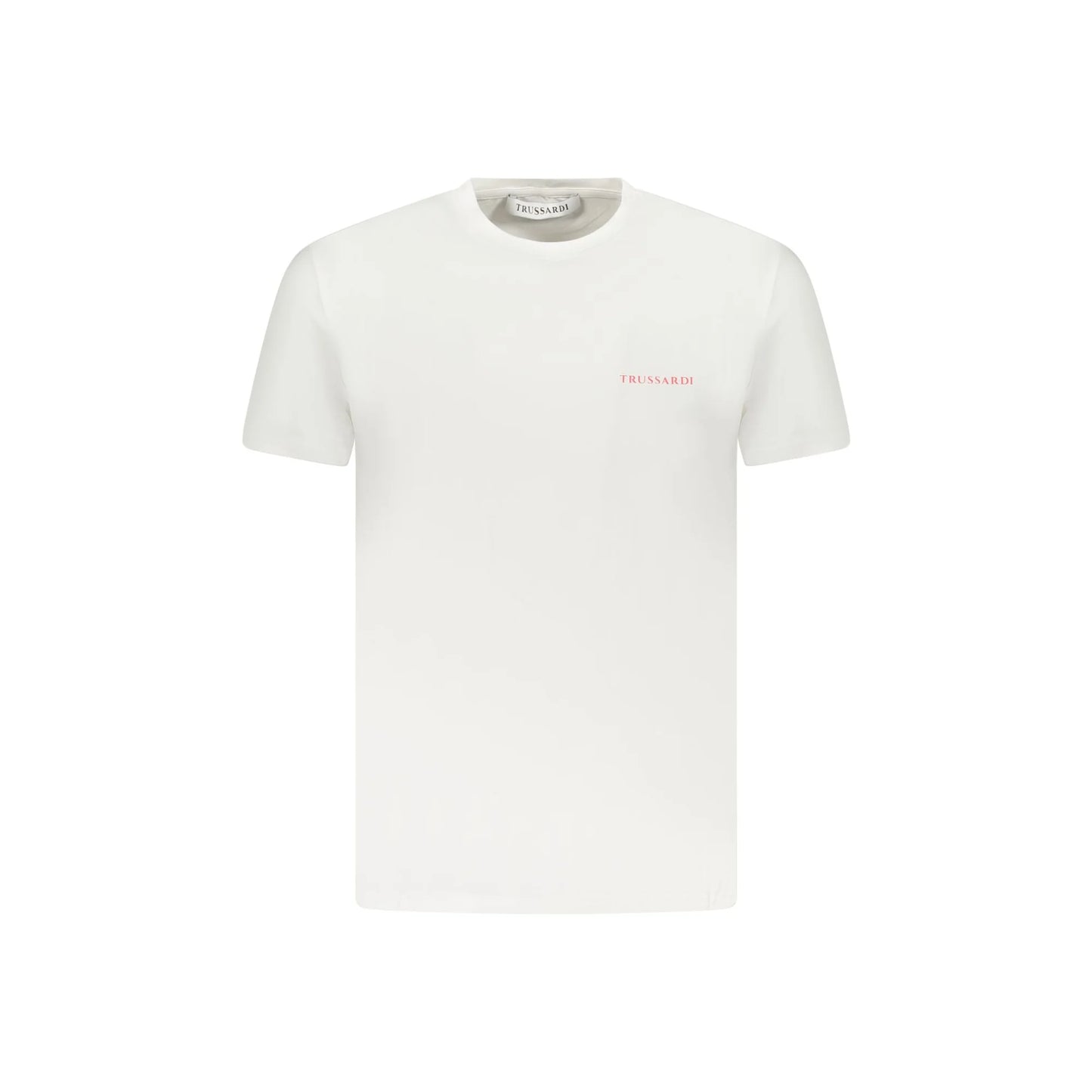 Trussardi T-Shirt Maniche Corte Uomo Bianca Stampa Logo Bianco - foto prodotto