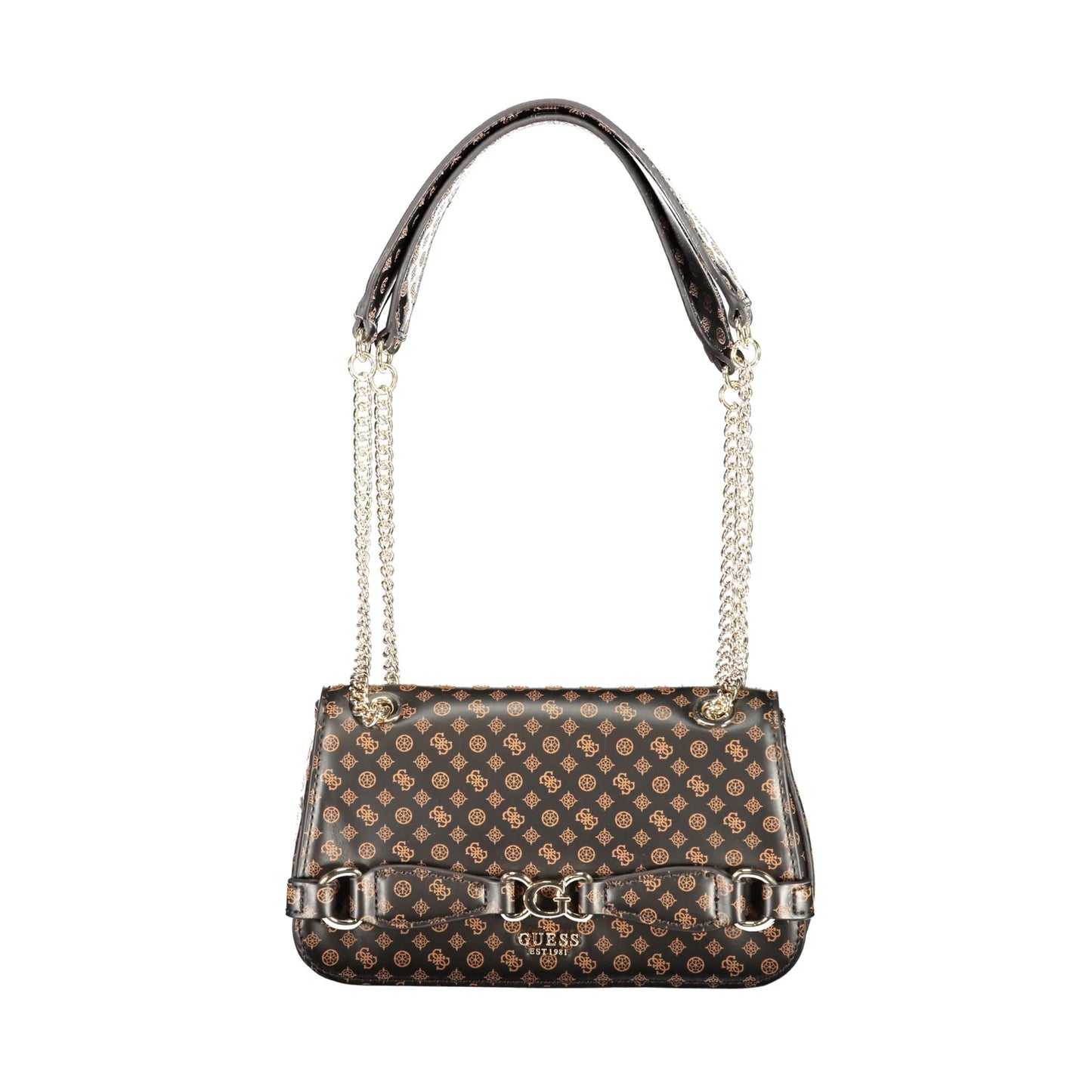 GUESS JEANS Borsa Donna a Spalla Marrone Arlena Logo con Catena Borse - foto prodotto