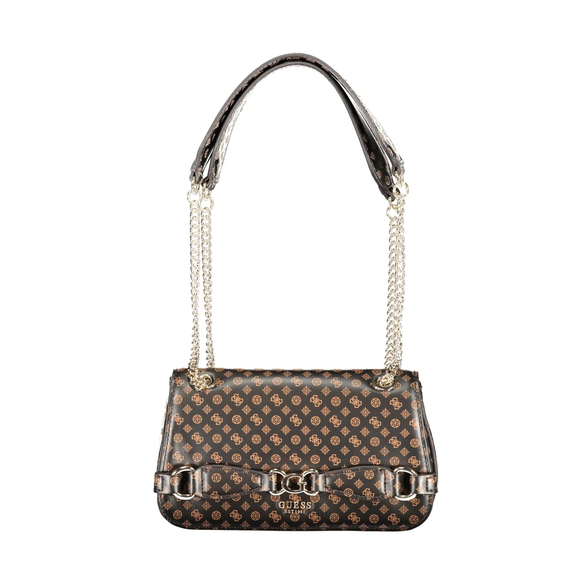 GUESS JEANS Borsa Donna a Spalla Marrone Arlena Logo con Catena Borse - foto prodotto