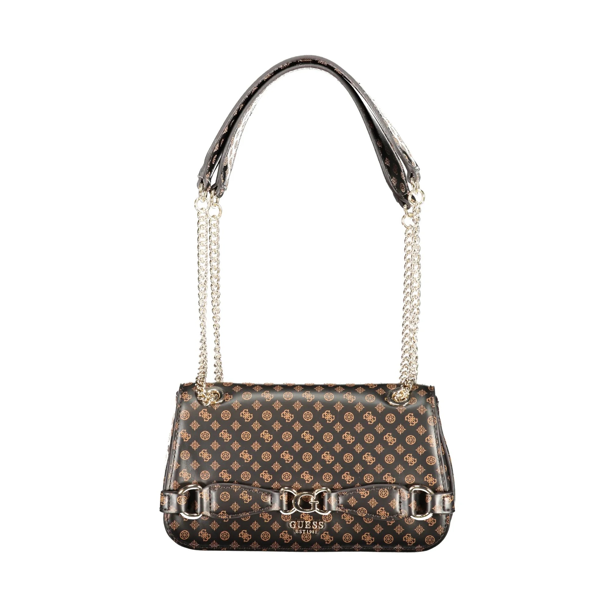 GUESS JEANS Borsa Donna a Spalla Marrone Arlena Logo con Catena Borse - foto prodotto