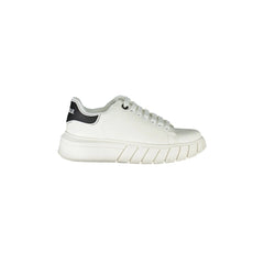 GAELLE PARIS Scarpe Sneakers Donna Bianca con Lacci e Logo