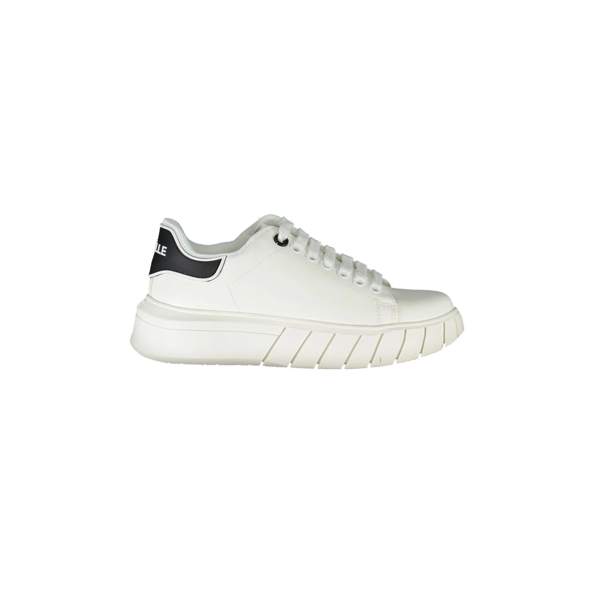 GAELLE PARIS Scarpe Sneakers Donna Bianca con Lacci e Logo Bianco - foto prodotto