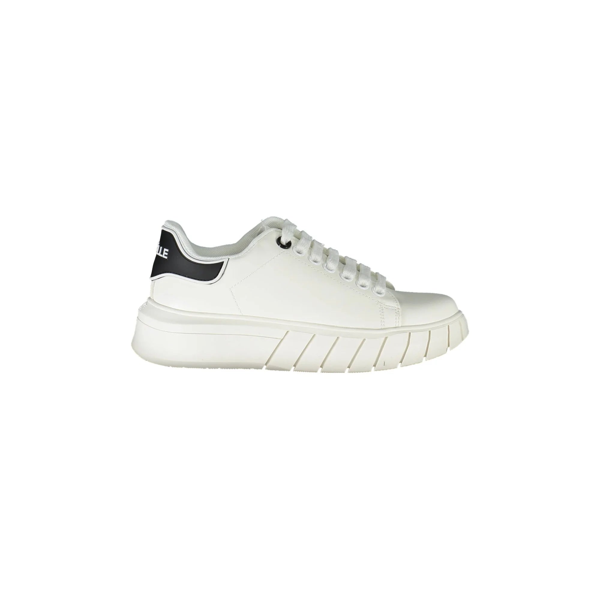 GAELLE PARIS Scarpe Sneakers Donna Bianca con Lacci e Logo Bianco - foto prodotto