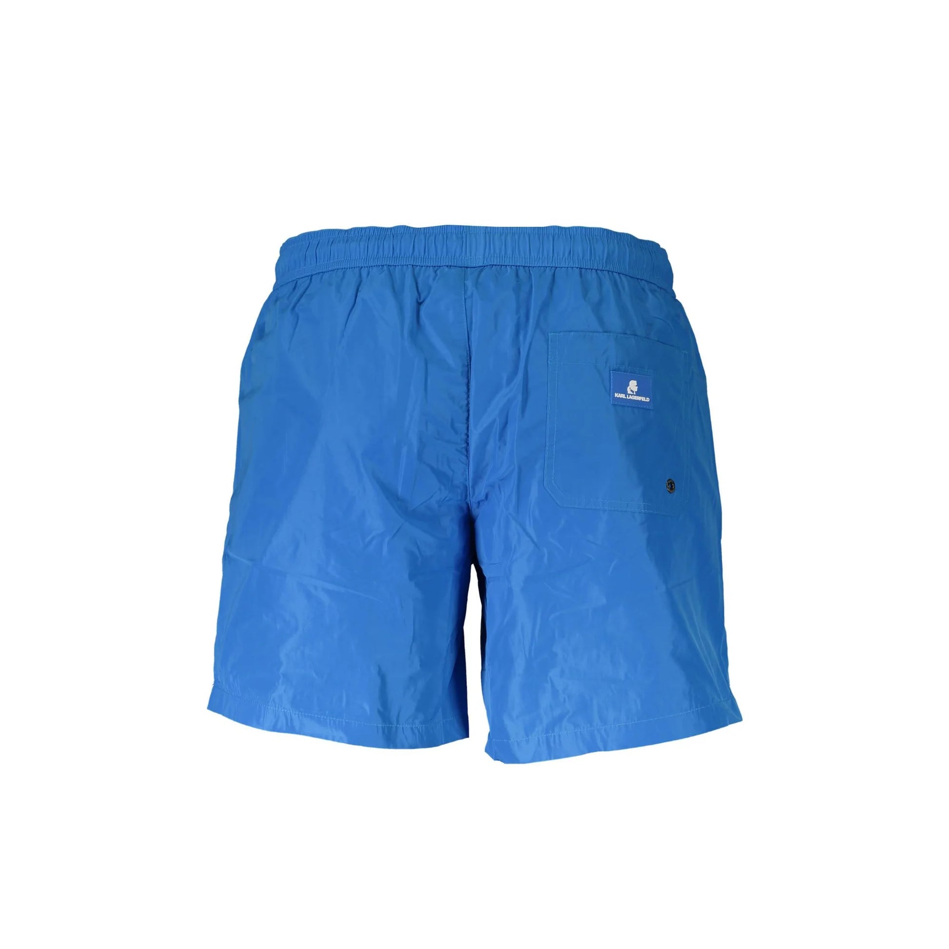 Karl Lagerfeld Beachwear Costume da Mare Uomo Azzurro Stampa Logo - vista 2