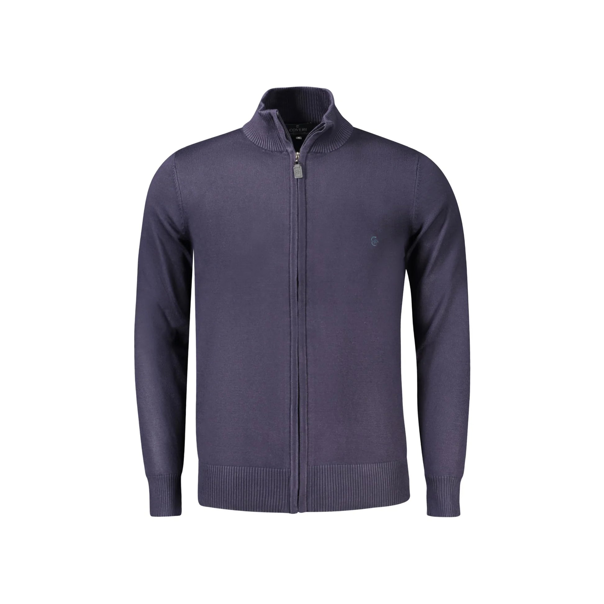 Coveri Moving Maglia Cardigan Uomo Blu Ricamo Maglie - foto prodotto
