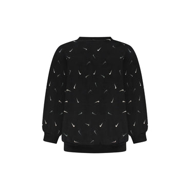 Nike Felpa Maniche Lunghe Unisex Nera Stampa Logo Felpe nero - vista 2