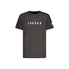 Jordan T-Shirt Maniche Corte Unisex Nera Ricamo