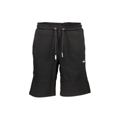 Fila Short Pantaloni Bermuda Uomo Nero Ricamo