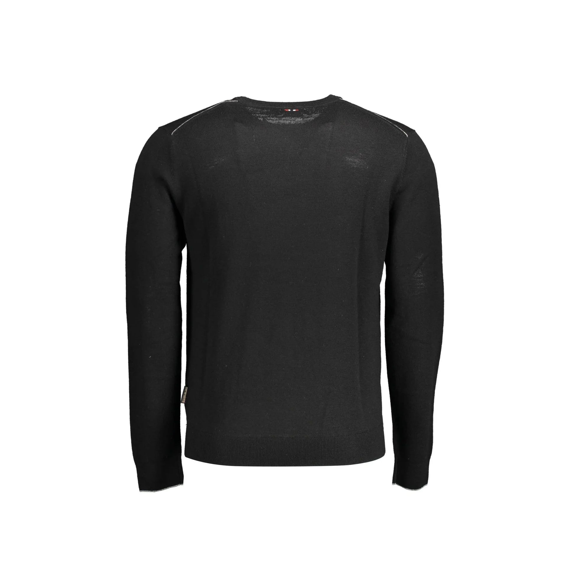 Napapijri Maglione Uomo Nero Girocollo con Ricamo Logo Maglie - vista 2