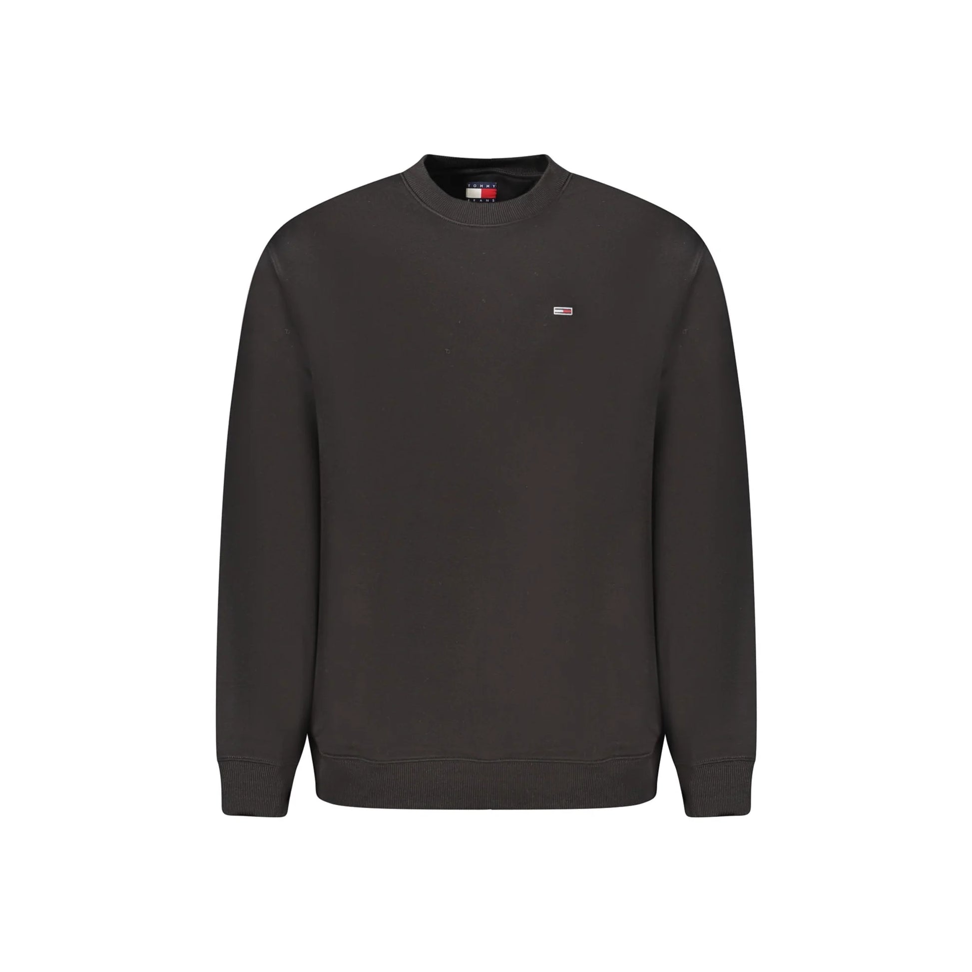 Tommy Hilfiger Felpa Uomo Nera Girocollo Felpata Logo Felpe Nero - foto prodotto