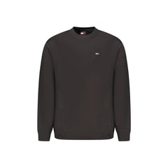 Tommy Hilfiger Φούτερ Ανδρικό Μαύρο Γύρος Λαιμού Φλις Λογότυπο
