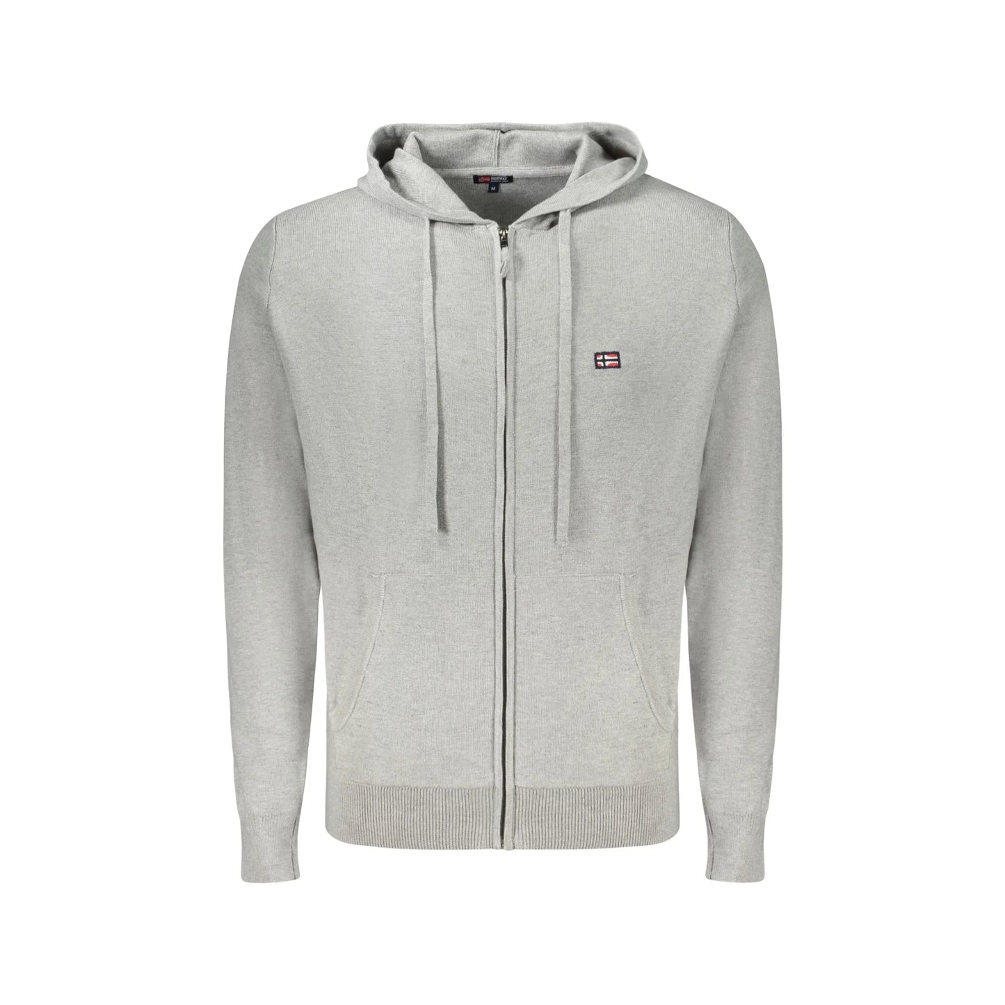 Norway 1963 Cardigan Uomo Grigio con Cappuccio e Zip Maglie - foto prodotto