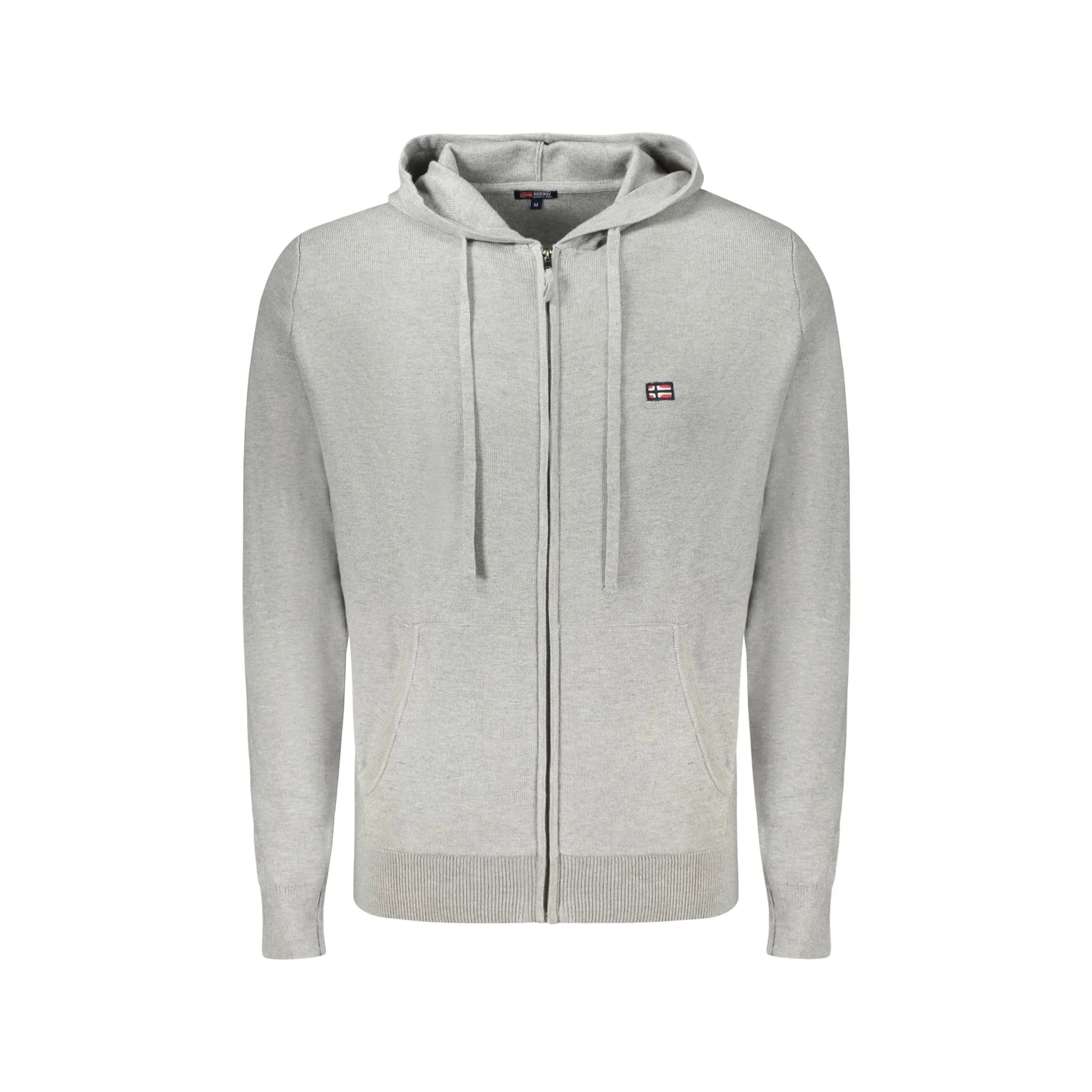 Norway 1963 Cardigan Uomo Grigio con Cappuccio e Zip Maglie - foto prodotto
