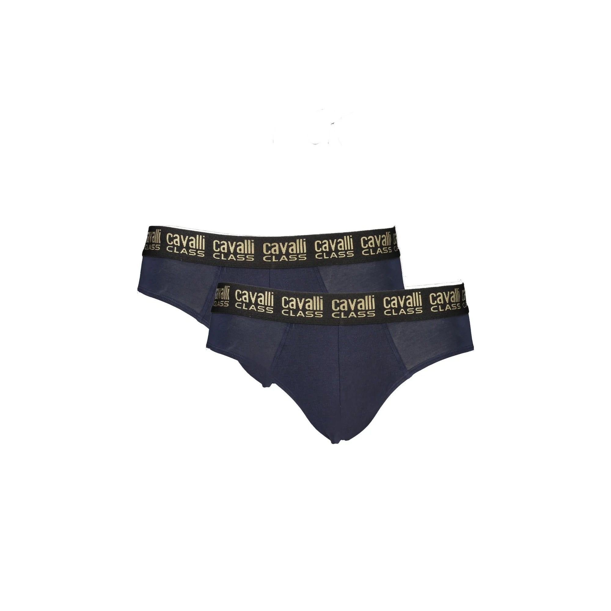 Cavalli Class Slip Uomo Blu Bi-Pack Elastico Stampa Logo Intimo - foto prodotto