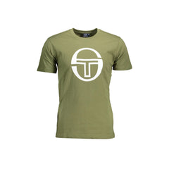 Sergio Tacchini T-Shirt Μανίκια Κοντά Ανδρική Πράσινη Εκτύπωση Λογότυπο