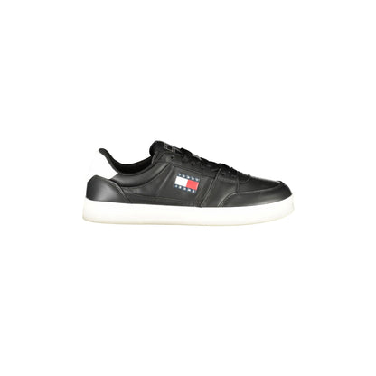 TOMMY HILFIGER Calzatura Sportiva Uomo Nera con Dettagli Bianchi Sneakers Nero - foto prodotto