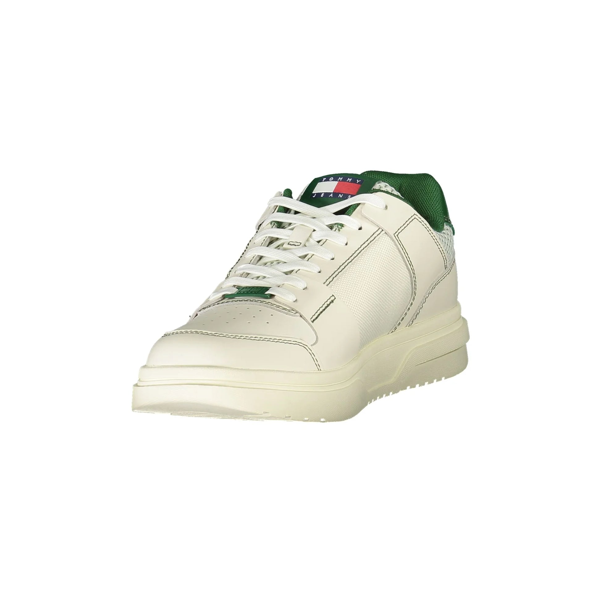 TOMMY HILFIGER Scarpe Sneakers Uomo Verdi con Ricami e Plantare Removibile - vista 3