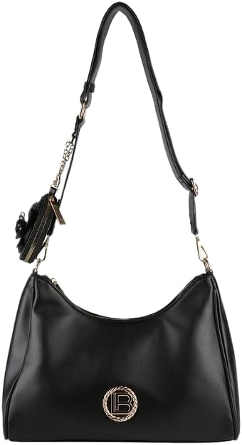 LAURA BIAGIOTTI Borsa Donna Nera Dausette con Tracolla e Portamonete
