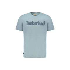 Timberland T-Shirt Maniche Corte Uomo Azzurra Stampa Logo
