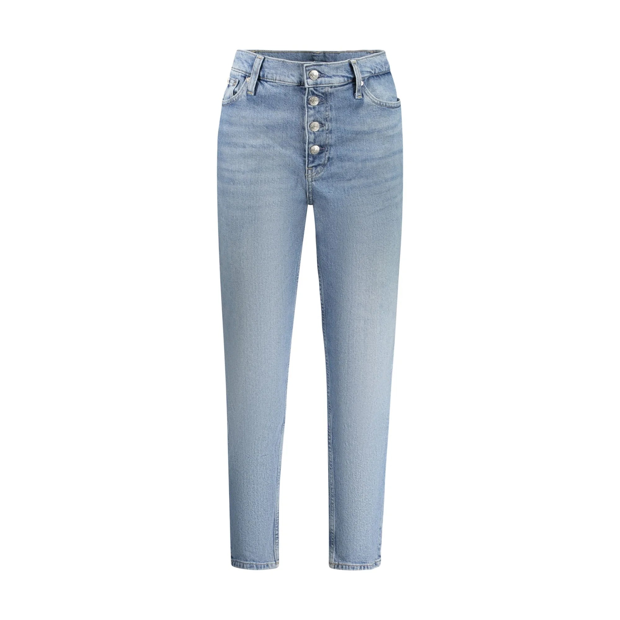 Calvin Klein Jeans Donna Azzurri Effetto Slavato Logo Azzurro - foto prodotto