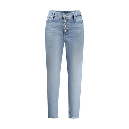 Calvin Klein Jeans Donna Azzurri Effetto Slavato Logo Azzurro - foto prodotto