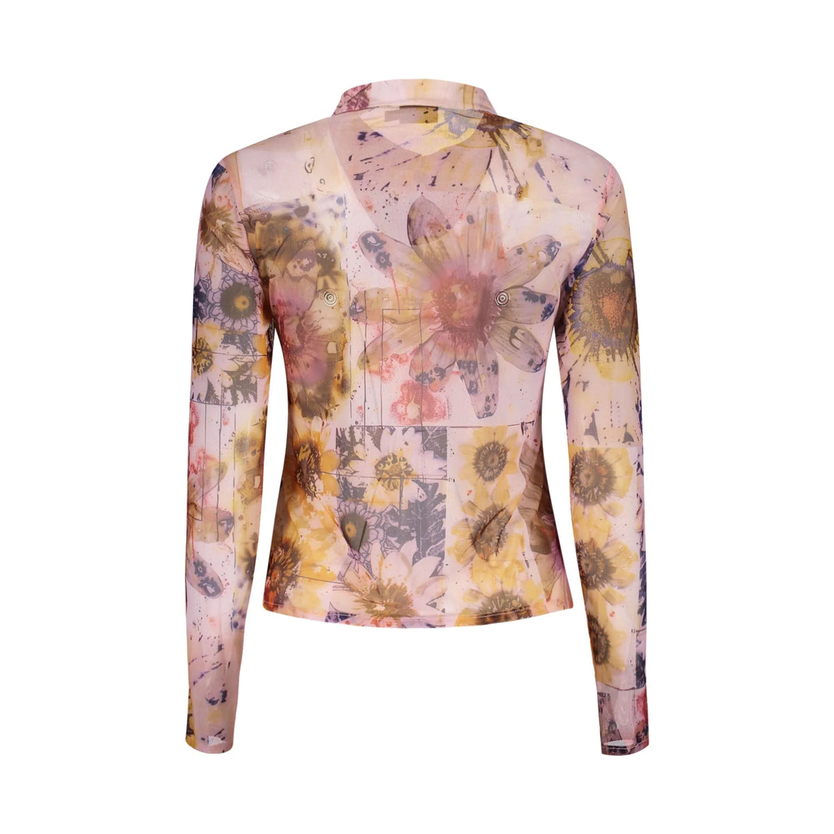 DESIGUAL CAMICIA MANICHE LUNGHE DONNA ROSA