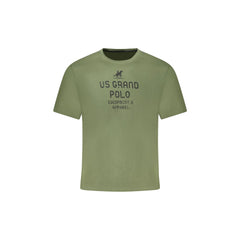 U.S. Grand Polo T-Shirt Maniche Corte Uomo Verde Stampa