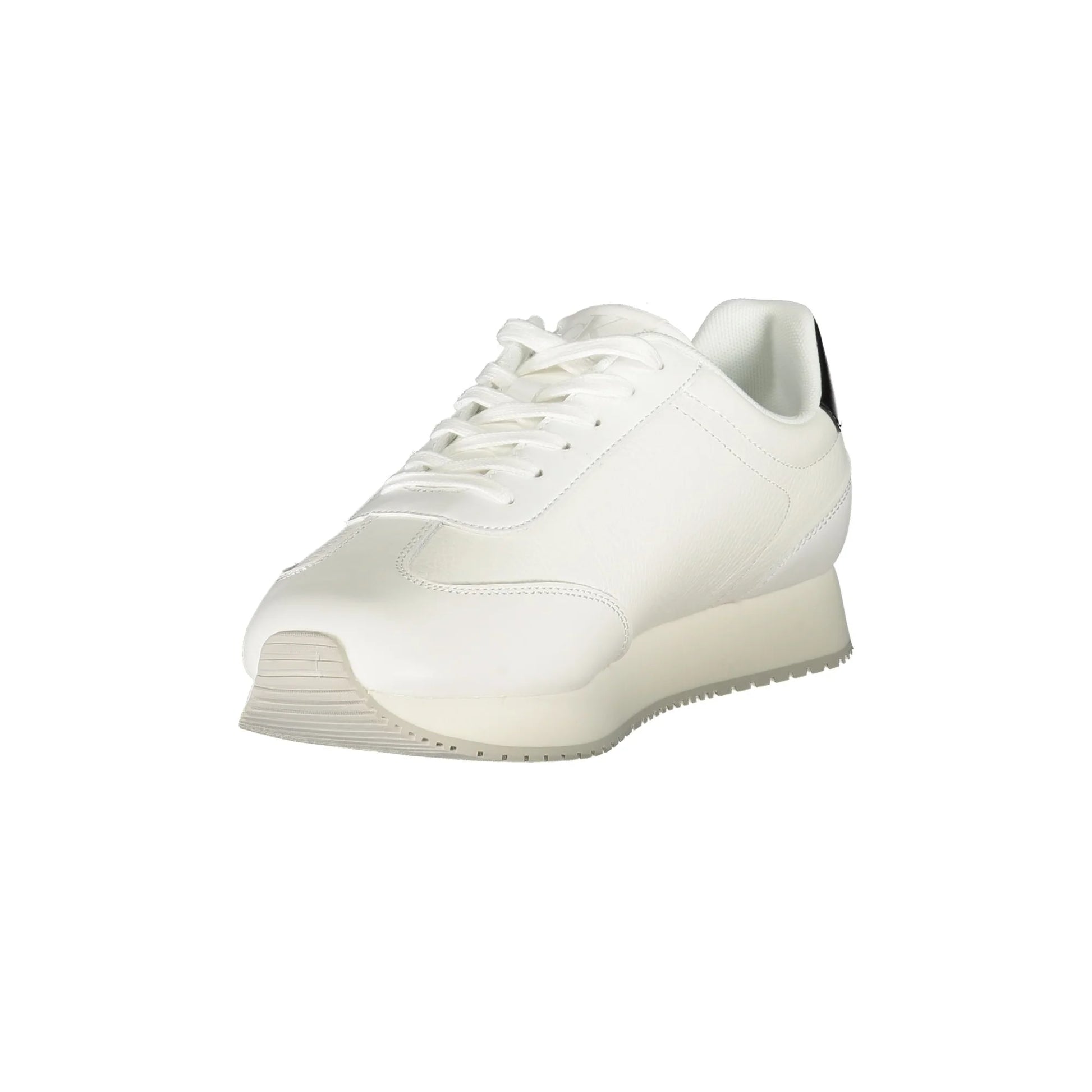 CALVIN KLEIN Sneakers Uomo Bianche con Dettagli Neri e Logo nero - vista 3