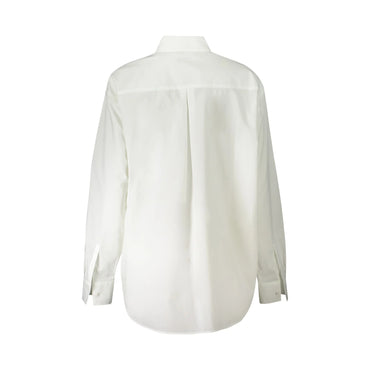 Calvin Klein Camicia Maniche Lunghe Donna Bianca Collo all'Italiana Logo Camicie bianco - vista 2