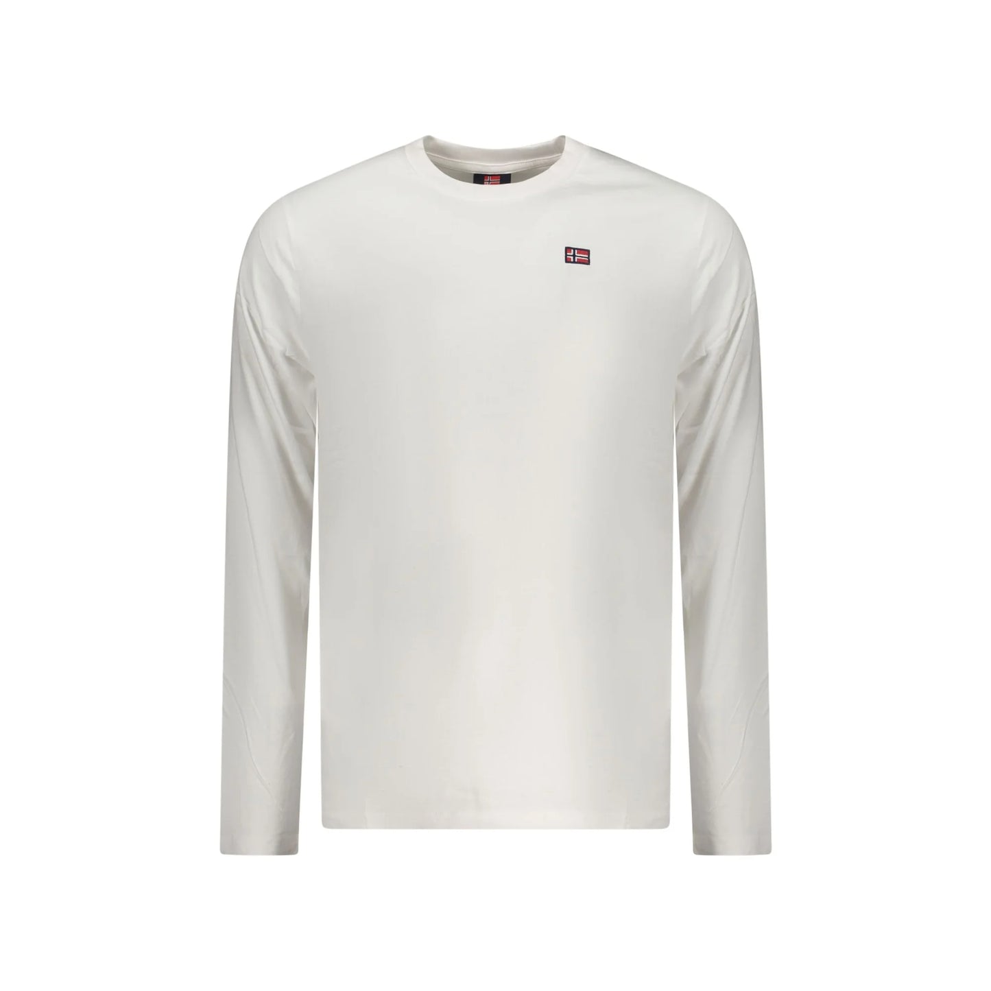 Norway 1963 T-Shirt Uomo Maniche Lunghe Girocollo Cotone Applicazione Logo Bianco - foto prodotto