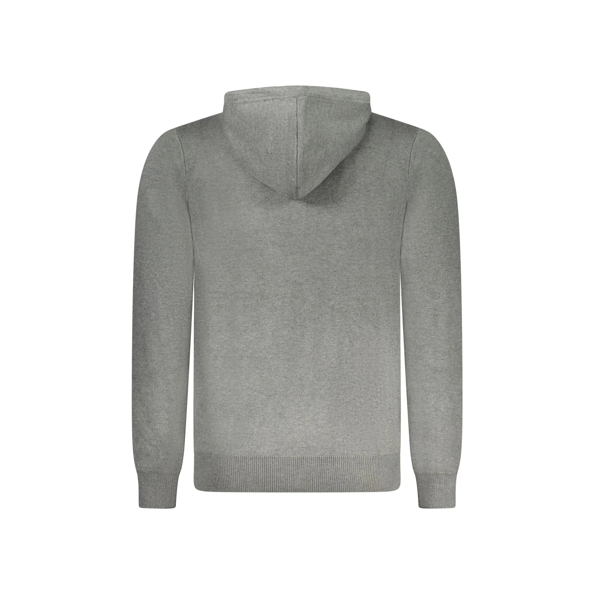 Norway 1963 Cardigan Uomo Grigio con Cappuccio Zip Tasche Ricamo Logo Maglie - vista 2