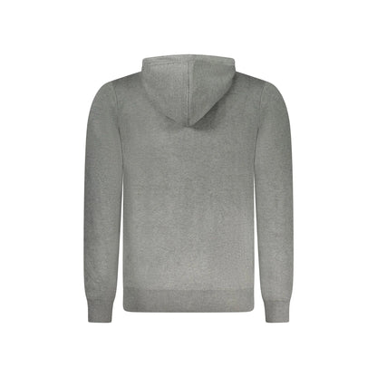 Norway 1963 Cardigan Uomo Grigio con Cappuccio Zip Tasche Ricamo Logo Maglie - vista 2