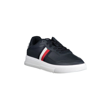 TOMMY HILFIGER Scarpe Sneakers Uomo Blu con Dettagli a Contrasto e Ricamo - vista 2