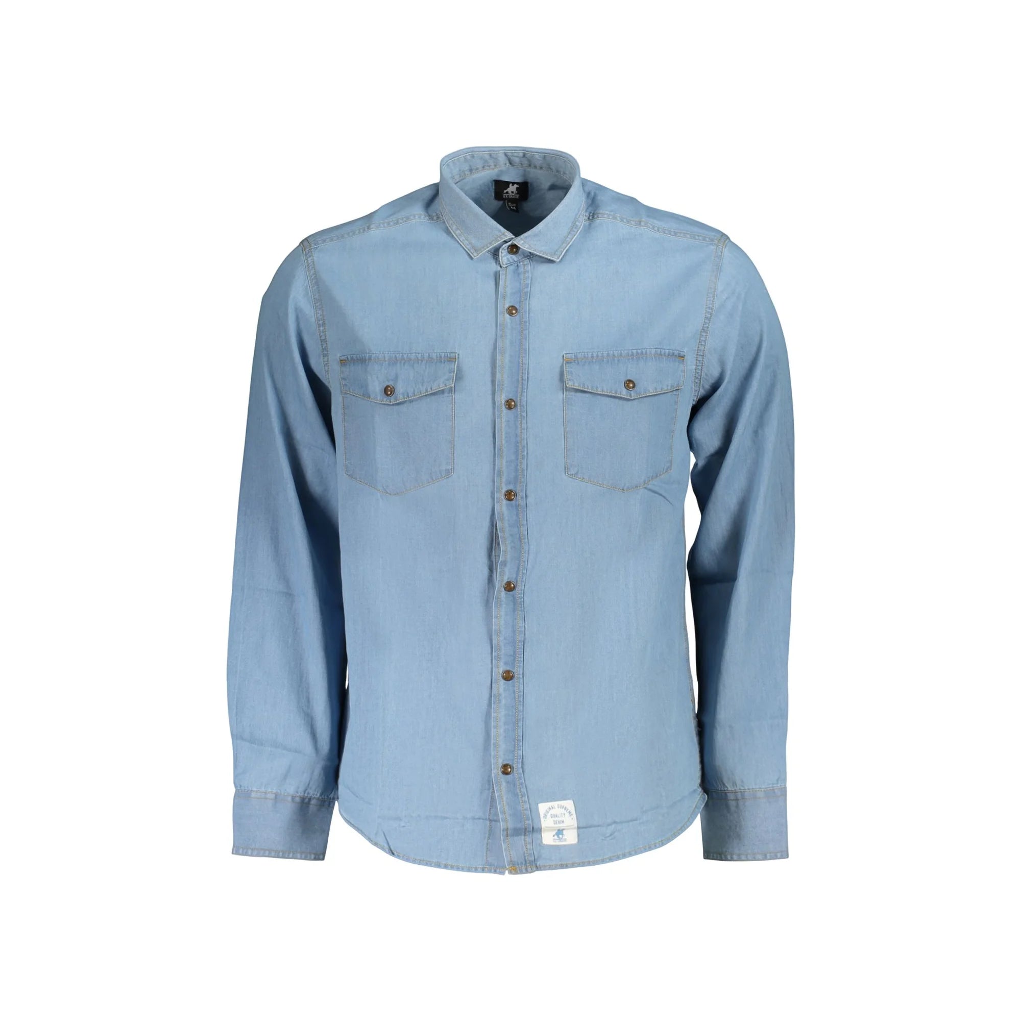 U.S. GRAND CAMICIA MANICHE LUNGHE UOMO AZZURRO