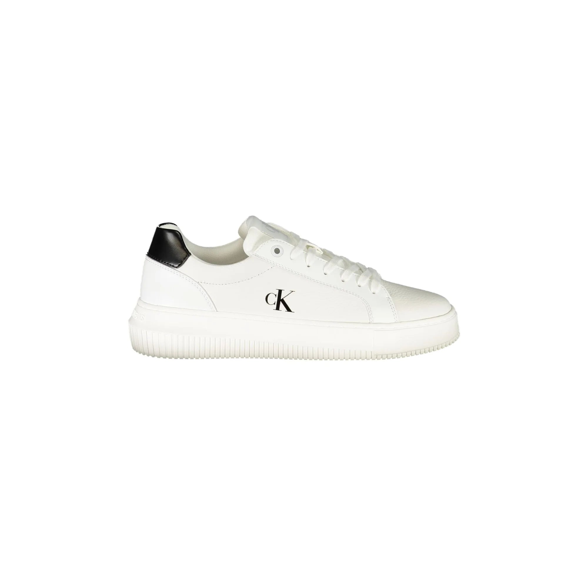 CALVIN KLEIN Scarpe Sneakers Donna Bianche con Dettagli Neri Bianco - foto prodotto