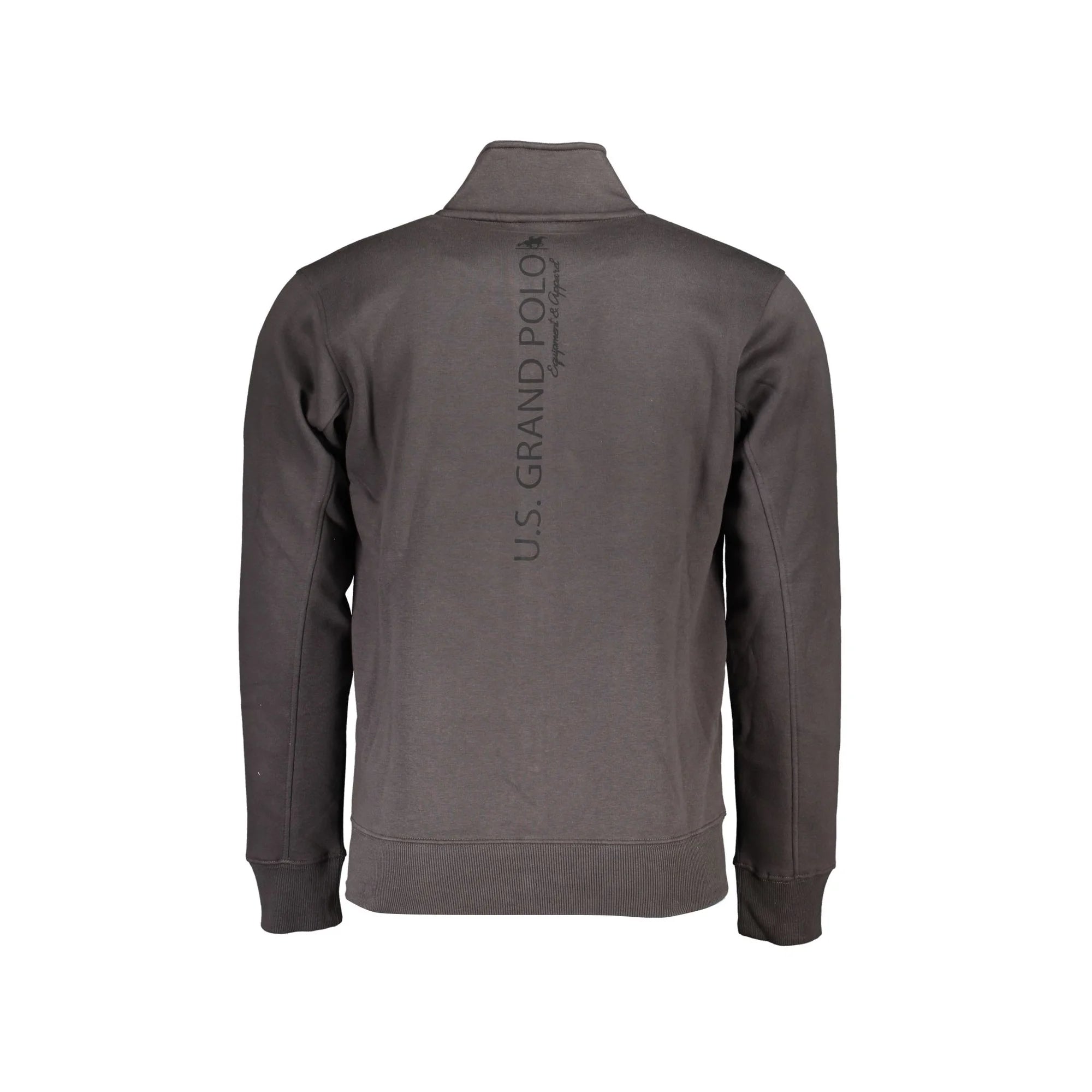 U.S. GRAND POLO FELPA CON ZIP UOMO GRIGIO