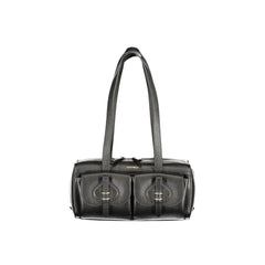 Coccinelle Borsa a Spalla Pelle Donna Nera Stampa Logo