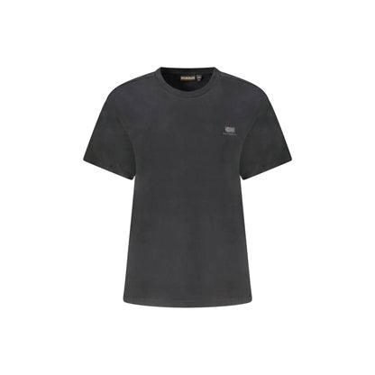 Napapijri T-Shirt Maniche Corte Donna Nera Ricamo Nero - foto prodotto