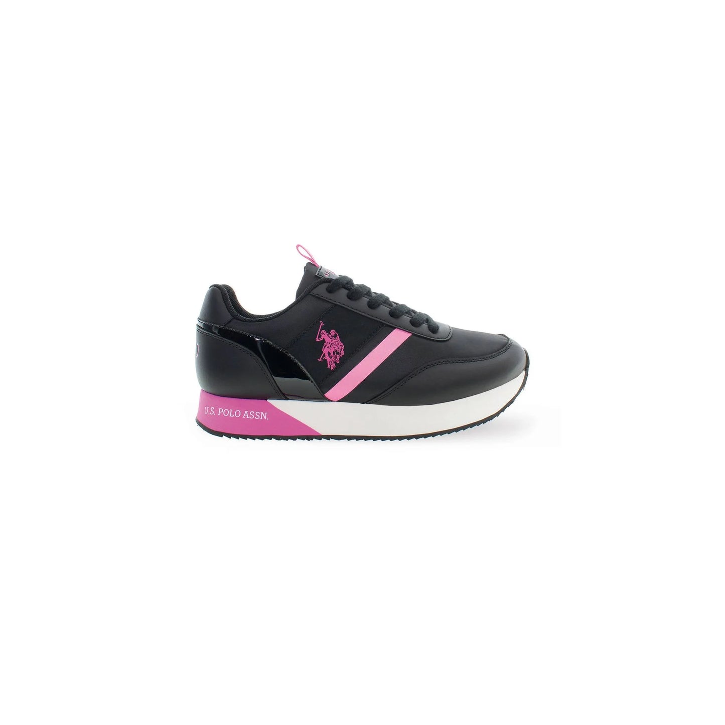 U.S. POLO BEST PRICE Scarpe Sneakers Donna Nere con Dettagli a Contrasto nero - vista 2