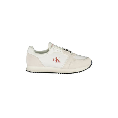 CALVIN KLEIN Scarpe Sneakers Uomo Bianche con Dettagli a Contrasto Bianco - foto prodotto