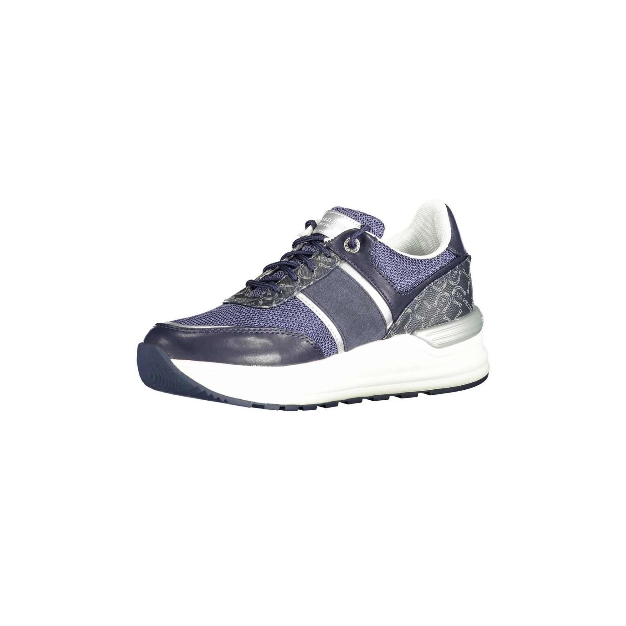 U.S. POLO ASSN. Scarpe Sneakers Donna Blu con Lacci e Logo - vista 3