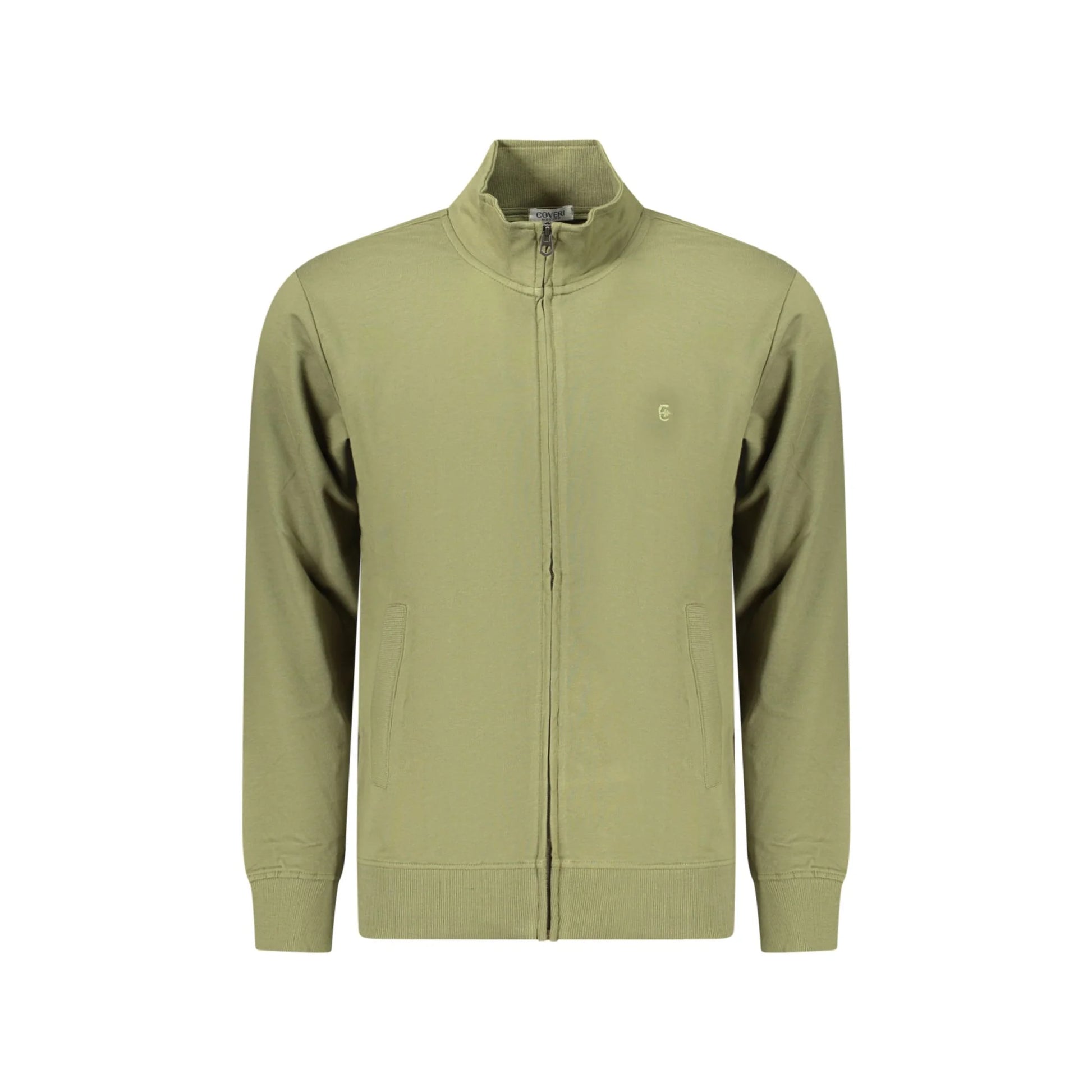 COVERI MOVING FELPA CON ZIP UOMO VERDE