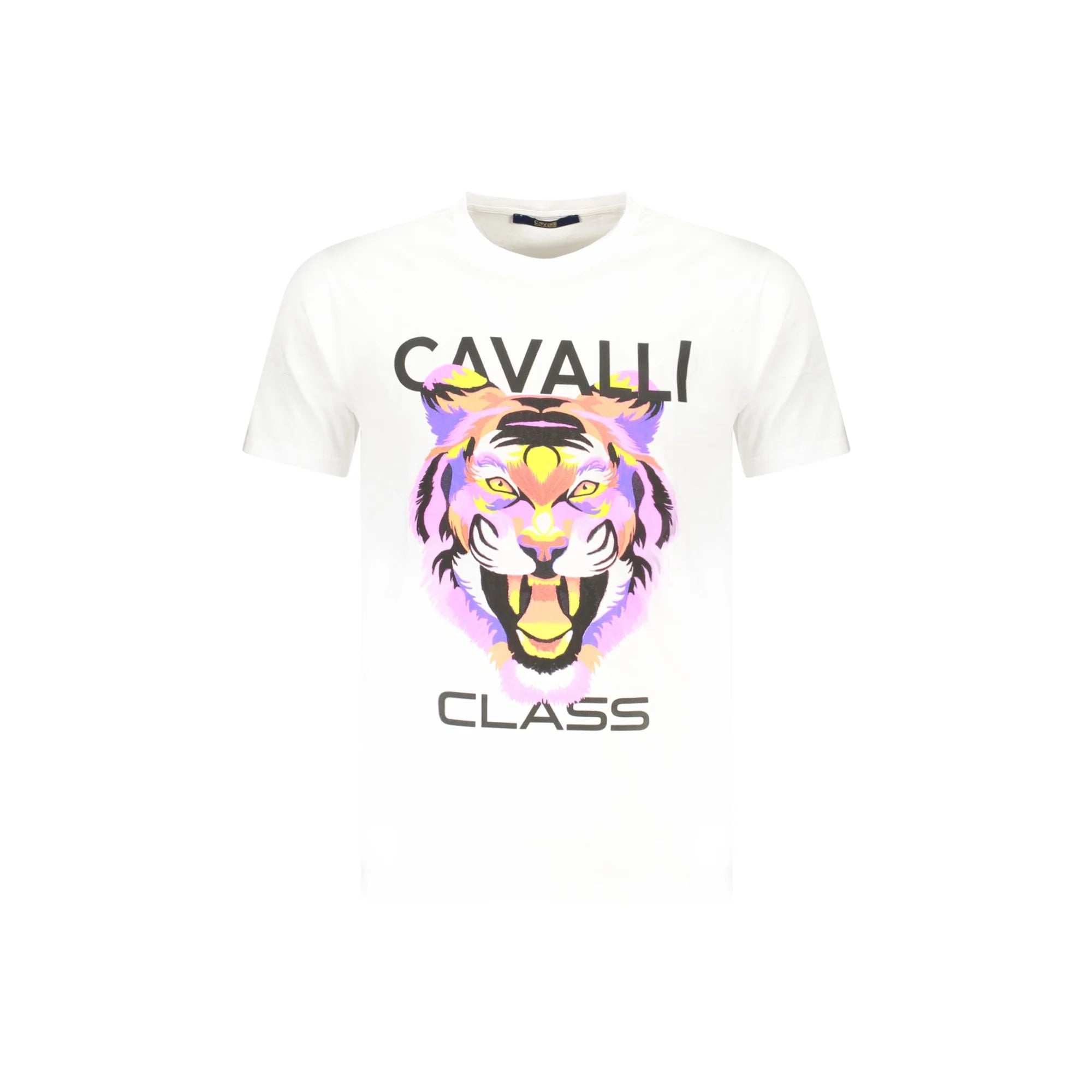 Cavalli Class T-Shirt Maniche Corte Uomo Bianca Stampa Bianco - foto prodotto