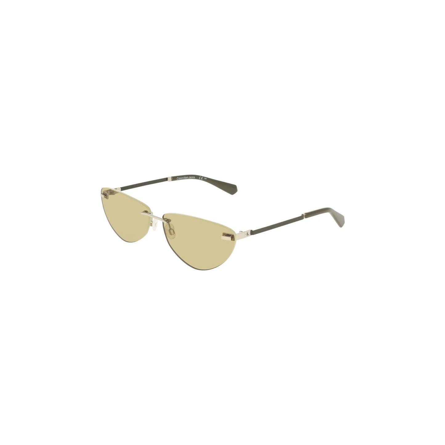 Calvin Klein Occhiali da Sole Donna Verde Lente a Goccia Logo - vista 2