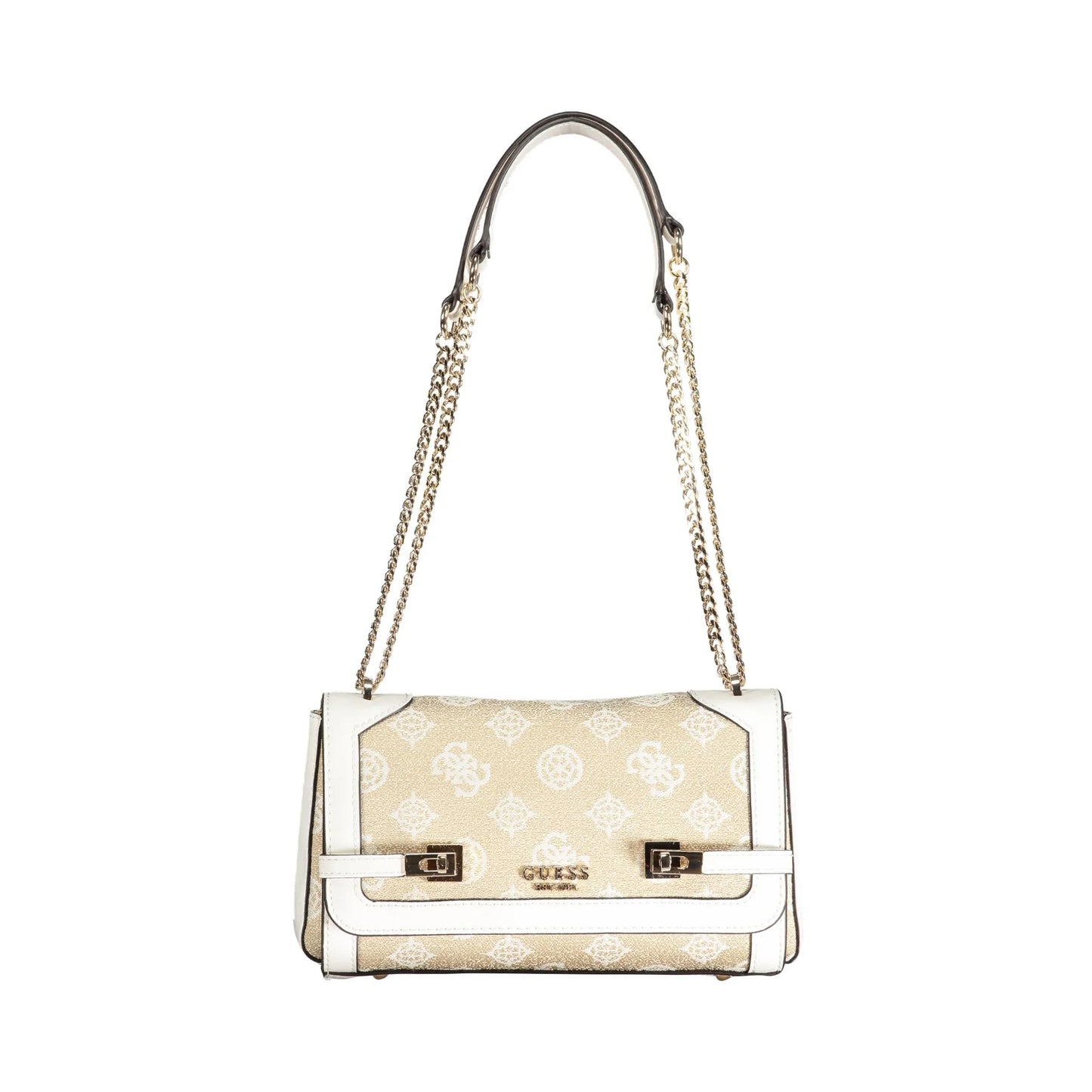 GUESS JEANS Borsa Donna Loralee Bianca a Spalla con Catena Borse Bianco - foto prodotto